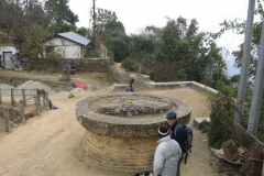This is the historical mill stone giving Okhaldhunga District name (Okhal - mill, dhunga - stone).