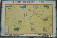 Map of Tamang Heritage trail in Rasuwa.